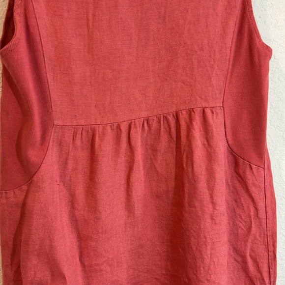 Terzo Millennio linen dress sleeveless size M salmon made in Italy - Picture 7 of 12